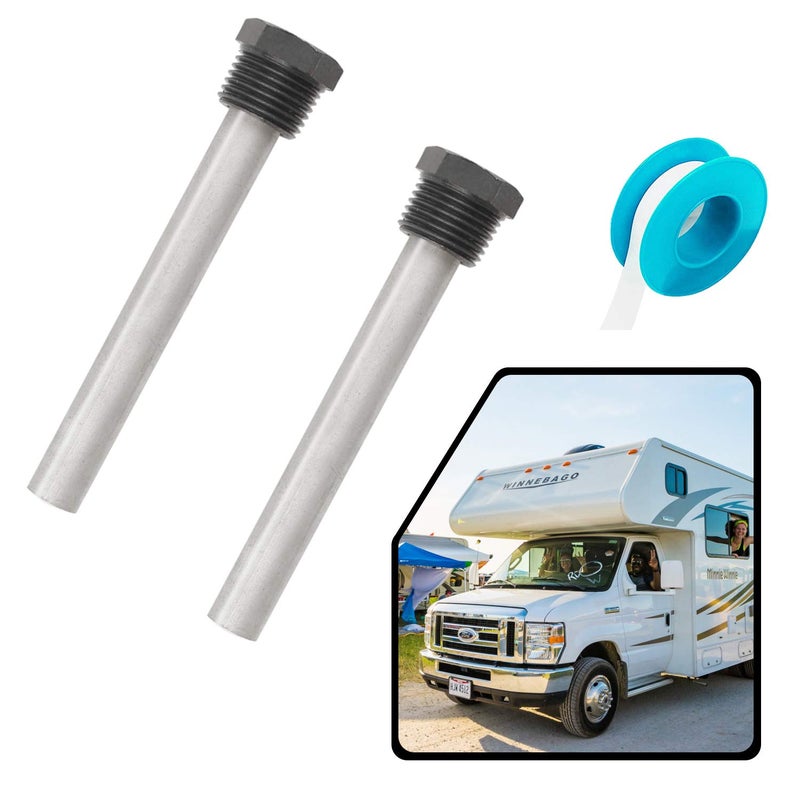 DELE RV Water Heater Magnesium Anode Rod for Atwood Heaters, Dele 2 Pack 1/2" NPT RV Hot Water Tank Anode Rod for RV, Camper and Trailer Water Heaters - Image 1